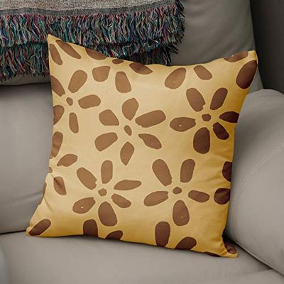Bonamaison dekorativt kuddöverdrag bruna toner, kuddöverdrag för prydnadskudde, heminredning kuddfodral för vardagsrum, soffa, sovrum, storlek: 43 x 43 cm – designad och tillverkad i Turkiet