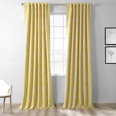 Metade de preço cortinas Blackout boch-kc16075 – 108, design abstrato, Misted Yellow, 50 x 108