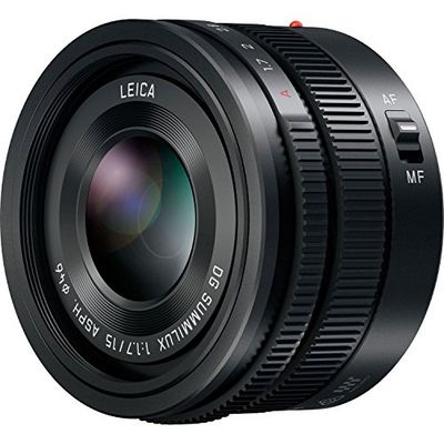 Panasonic Lumix G Objetivo Leica DG Summilux, 15 mm, f1.7 ASPH., Profesional sin Espejo Micro Cuatro Tercios, h-x015 (EE. UU.), Color Negro
