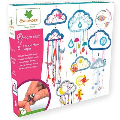 Sycomore CRE2082 Creatieve kinderhobbyset-dromenvanger, wolken-5 projecten-DIY-Dream Box Collector-vanaf 7 jaar-sycomore-CRE2082, meerdere kleuren
