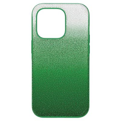 Swarovski High Custodia per Smartphone, con Superficie Ricoperta di CristalliSwarovski , Compatibile con iPhone 14 Pro, Verde