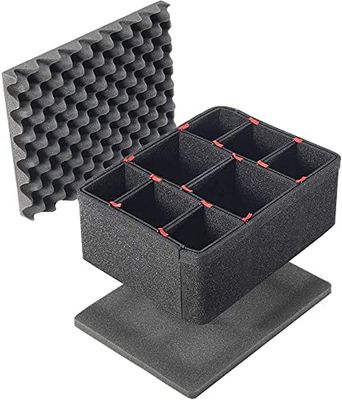Peli 1500 TrekPak Divider Set, Original Protector Case Accessory, Compatible 1500, Colour: Black