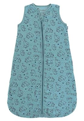Sterntaler Baby Unisex slaapzak baby slaapzak mousseline 90cm ijsbeer Elia - slipzak baby, puckzak baby - donkerturquoise, 90cm