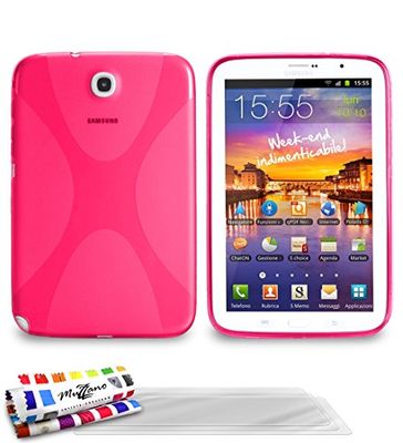 Coque Souple Ultra-Slim SAMSUNG GALAXY NOTE 8 [Le X Premium] [Rose] de MUZZANO + 3 Films de protection écran "UltraClear" + STYLET et CHIFFON MUZZANO® OFFERTS - La Protection Antichoc ULTIME, ELEGANTE ET DURABLE pour votre SAMSUNG GALAXY NOTE 8