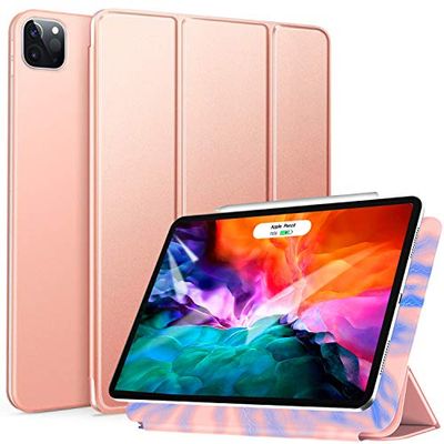ZtotopCase Magnetic Case for iPad Pro 12.9 2022/2021/2020,Ultra Slim Strong Magnetic Back,Trifold Stand Protective Cover with Auto Wake/Sleep for iPad Pro 12.9 Inch 6th/5th/4th Gen – RoseGold