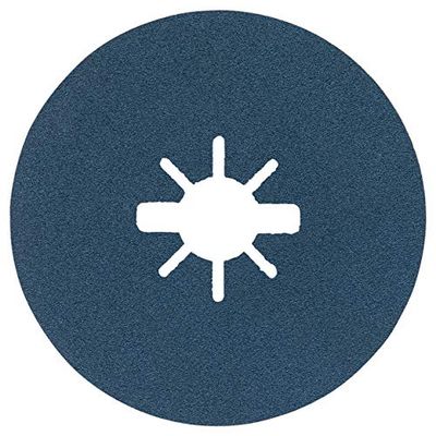 BOSCH X-Lock FBX5100 Lot de 25 disques abrasifs à grain fin 100 compatibles avec arbre de 2,2 cm pour applications dans la finition de surface métallique, le mélange de soudure, l'élimination de la