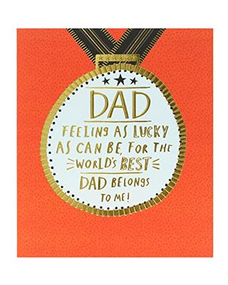 Fars dagskort - Världens bästa pappa fars dag kort - medalj fars dag kort - pappa fars dag kort