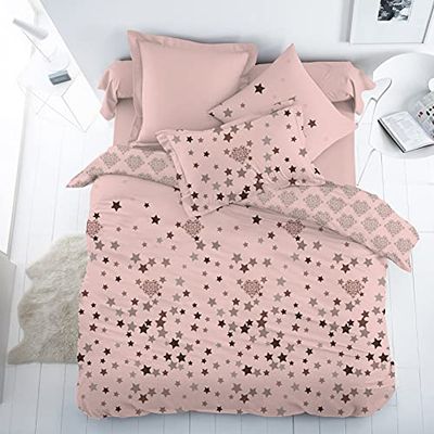 Questo Casa, dubbelt Ranforce påslakan 100% bomull, påslakan: 200 x 220 cm, monterat ark: 240 x 260 cm, örngott: 50 x 70 cm (2 stycken)