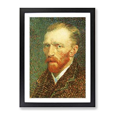 Vincent Van Gogh Self Portrait No.4 Classic Painting Framed Wall Art Print, Ready to Hang Picture for Living Room Bedroom Home Office Décor, Black A2 (64 x 46 cm)