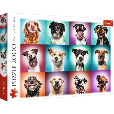 Trefl, Puzzel, Grappige hondenportretten II, 2000 Elementen, Topkwaliteit, voor Volwassenen en kinderen vanaf 12 jaar