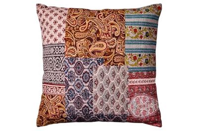 FRIDA - BROWN PATCH PRINT CUSHION