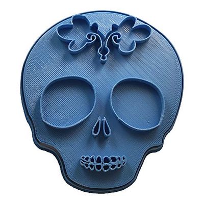 cuticuter Halloween dödhuvud Mexican utkastform, blå, 8 x 7 x 1,5 cm