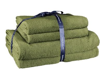 Kleine Wolke Chill Terry Towel Set 4-Piece in Forest with 2 Pieces 50 x 100 cm + 70 x 140 cm
