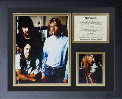 Legends Never Die Nirvana 16179U - Collage Fotografico incorniciato, 27,9 x 35,5 cm