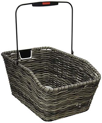 KlickFix unisex – vuxens bakhjulskorg 2128051920 bakre hjulkorg, svart, 44 x 24 x 20 cm