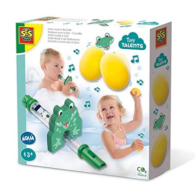 SES Creative- Cocodrilo Musical para el baño, Multicolor, Talla única (13059)