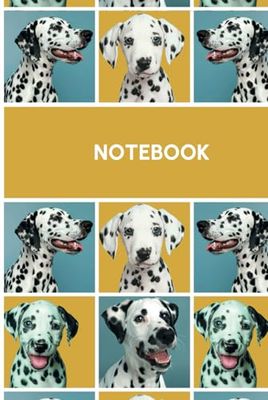 Dalmatian Notebook (Yellow and Blue Design): Perfect Accessory for Dalmatian Loving Kids and Adults