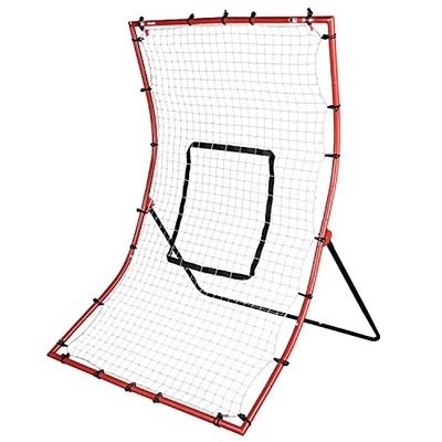 Franklin Sport Baseball Rebounder Net - Baseball + Softball Pitchback Net + Pitching Target - All Angle Studs Back Net - Return Fielding Trainer - 112 cm, Röd