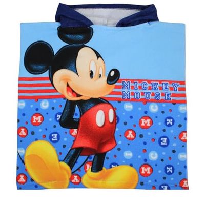 MICKEY, poncho in poliestere Mickey, bambino, blu, taglia unica - MIC36-5185 S1-TU