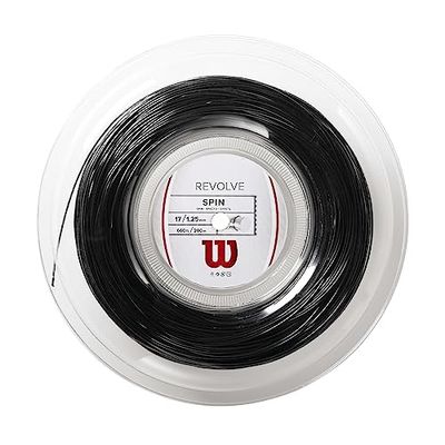 Wilson WRZ906900 Corda da Tennis Revolve, Bobina 200 m, Unisex, Nero, 1.25 mm