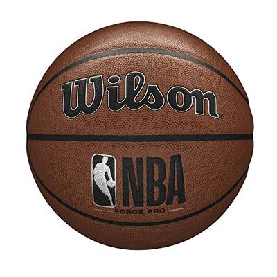 Wilson NBA Forge Series - Pallone da basket per interni ed esterni, misura 15,2-72,4 cm, colore: Marrone