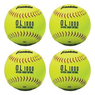 Franklin Sports - Pelotas de Softball, Color Amarillo, tamaño 30,48 cm (12 Pulgadas)