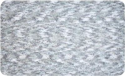 Linea Due Alfombra de baño, Polyester, Plata, 60x90 cm