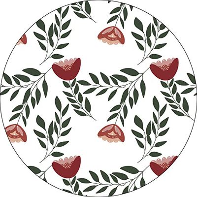 Bonateks, Ronde digitaal bedrukte muismat, antislip onderkant, voor kantoor en thuis, diameter: 22 cm