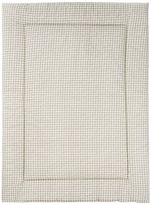 Alvi - 612155186 - "Flechtkaro", Coperta/tappeto imbottito per gattonare, motivo a quadretti, Beige