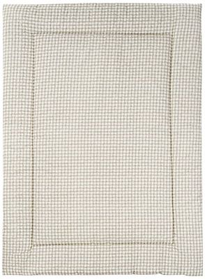 Alvi - 612155186 -"Flechtkaro", Coperta/tappeto imbottito per gattonare, motivo a quadretti, Beige