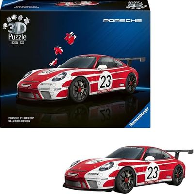 Ravensburger - Puzzle 3D Adultos Porsche 911 "Salzburg Edition | Puzzles 3D para Adultos Y Niños De 8 Años O Más | Maquetas para Montar De 108 Piezas | Regalos Niños 8 Años O Más