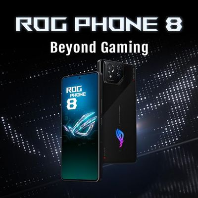 ASUS ROG Phone 8, EU Official, Phantom Black, 12GB RAM 256GB opslag, Snapdragon 8 Gen 3, 6,78" AMOLED 165Hz, 50MP Gimbal Camera