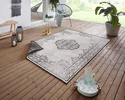 Bougari in- & Outdoor Cebu Tapis réversible Noir/crème 200 x 290 cm