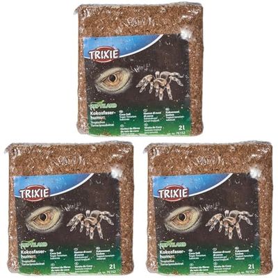 Trixie 76152 Humus in Fibra di Cocco, substrato, pressato, Produce 2 l (Confezione da 3)