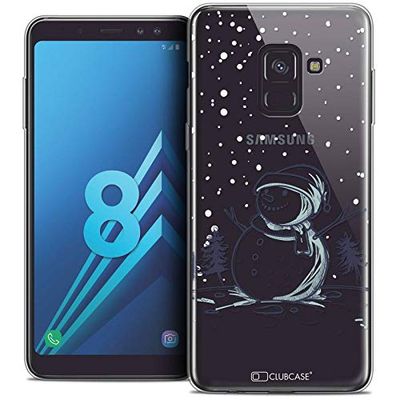 Caseink fodral för Samsung Galaxy A8 (2018) A530 (5.6) fodral [kristallgel HD mönster julkollektion 2017 snögubbe design - mjuk - ultratunn - tryckt i Frankrike]