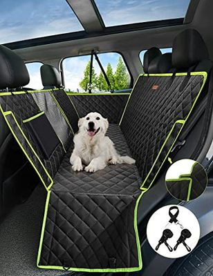 nzonpet 4 in 1 copertura per seggiolino auto per cani, 100% impermeabile, antigraffio, con grande finestra in rete, resistente e antiscivolo, coprisedile per cani, per animali domestici, camion, SUV,