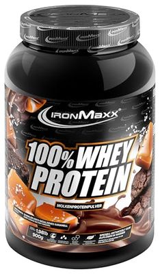 IronMaxx 100% Whey Protein Powder 900g - Dark Cookie Salted Caramel - Delicious high-Protein Shake, Power Drink for Athletes with BCAAs and EAAs