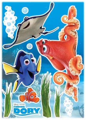 Komar Disney Decosticker DORY EN VRIENDS | 50 x 70 cm | Muurtattoo, Muurtattoo, Muursticker, Muurfoto, Dorie, Nemo, Vissen, Kinderkamer | 14051h
