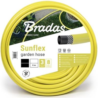 Arbeitsbedarf24 0,44/m 5/8" tuinslang 3-laags waterslang 30m of 50m irrigatieslang geel (50m)