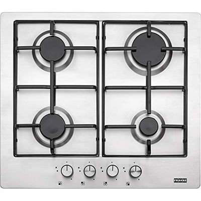 Franke FHNL 604 4G XS E built-in Gas Stainless Steel hob – Plate (Built-in, Gas Hob, Stainless Steel, Stainless Steel, Rotary, Front Top)