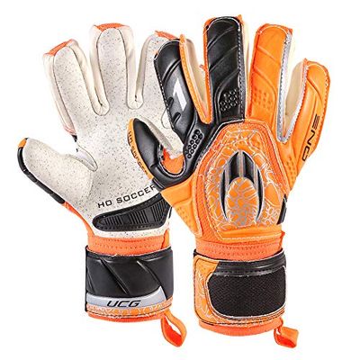 HO Soccer One Negative Extreme - Guanti da Portiere, Unisex, da Adulto, Unisex Adulto, 0510751, Arancione/Nero, 10.5