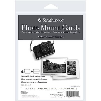 Strathmore Photo Cards, 5x6.875, Mount, White Classic