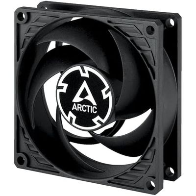 Watio Wave Ventilateur auxiliaire de 80 mm, noir, design universel, idéal pour le refroidissement dans diverses applications