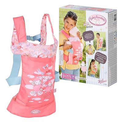 BABY born Baby Active Carrier - Doll Carrier Seat for BABY born - Can be worn on the front or back. Fits BABY born dolls up to 43cm - Suitable for children aged 3+ years - 704226