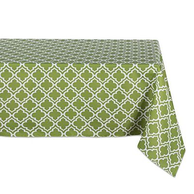 DII 100% polyester, spillsäker, maskintvättbar, bordsduk för utomhusbruk, 60 x 84, färskt vårgitter, säten 6 till 8 personer, tum