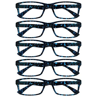 Uv Reader Blu Tartaruga Valore 5 Pacco Uomo Donna Stile Designer Lettori Rrrrr92-3 +1,00 - 106 Gr