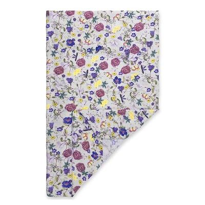 Hauck Baby hoeslaken 60 x 120 cm voor reisbedmatrassen, babymatrasovertrek katoen mousseline, machinewasbaar op 60 °C, babybedlaken met elastiek (beige bloemen)