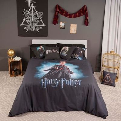 BELUM | Påslakan Harry Potter Microsaten för 90 säng - Mått Produkt: (155x220 cm.) - Modell: Harry Potter