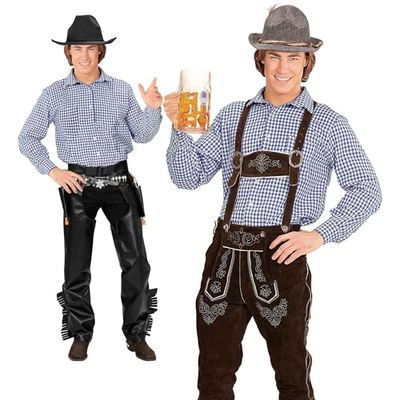 W WIDMANN MILANO Party Fashion - Chemise bavaroise, Haut, Fête de la bière, Fête populaire, Carnaval, Fête à thème