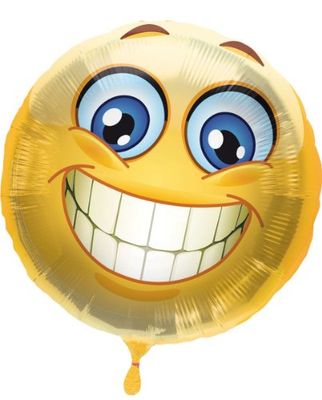 Folat - Lachende Emoticon Folieballon - 45cm